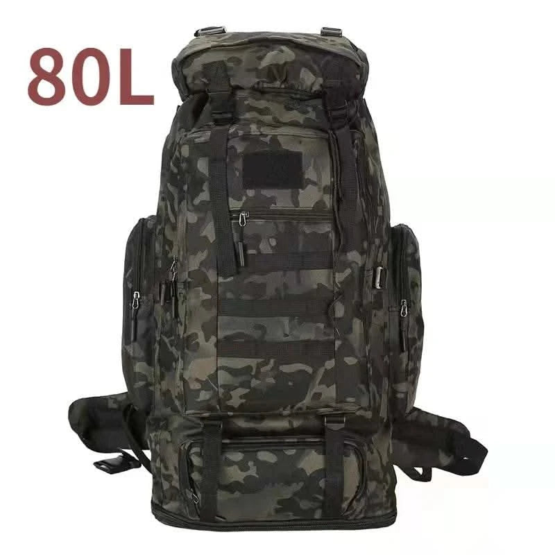 80L/100L Mountaineering Bag Climb Bag Tactical Backpacks Large Backpack Outdoors Hiking Camping Travel Bags - M & M Global