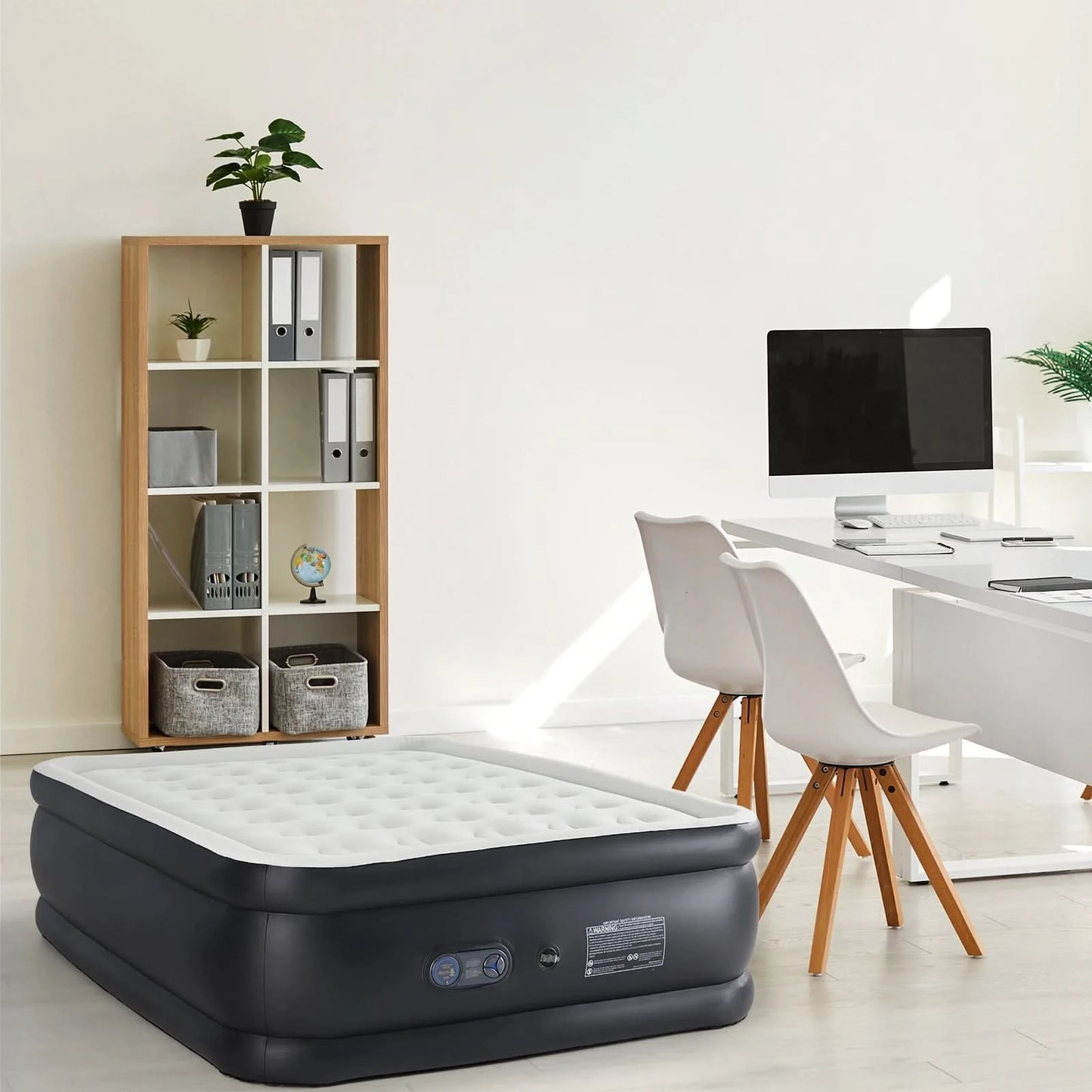 JHK Queen Twin Size Air Mattress Blow Up Double Height Non-Slip Bottom Weight Capacity 660 lbs Air Bed for Bed Home or Camping