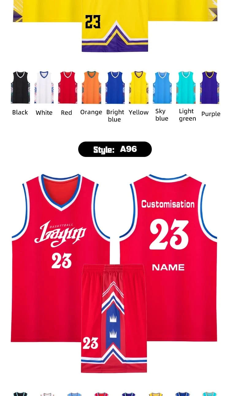 Kid Basketball Jersey Quick-drying Training Uniform Shirts Children Sportswear Kit Boys and Girls Tracksuit Sport Suit Clothes - M & M Global