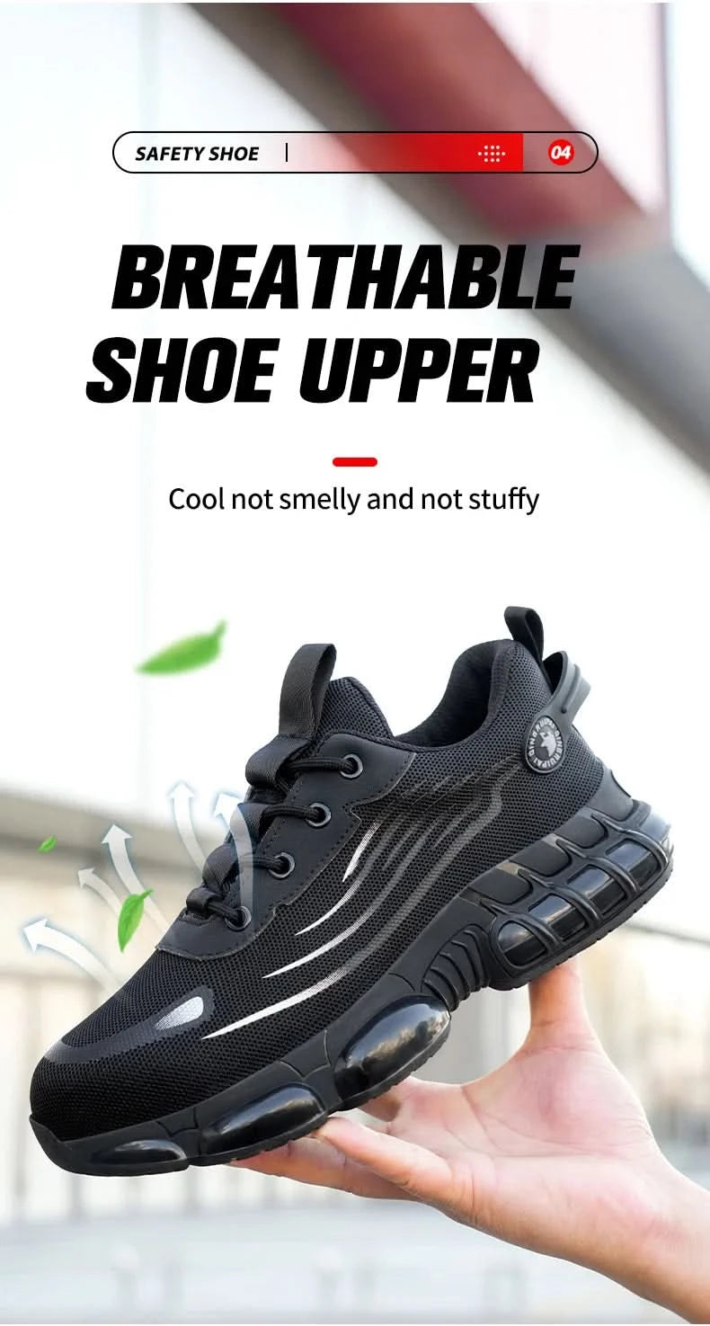 Lace-up breathable soft sole comfortable anti-smash anti-puncture men's casual labour insurance shoes