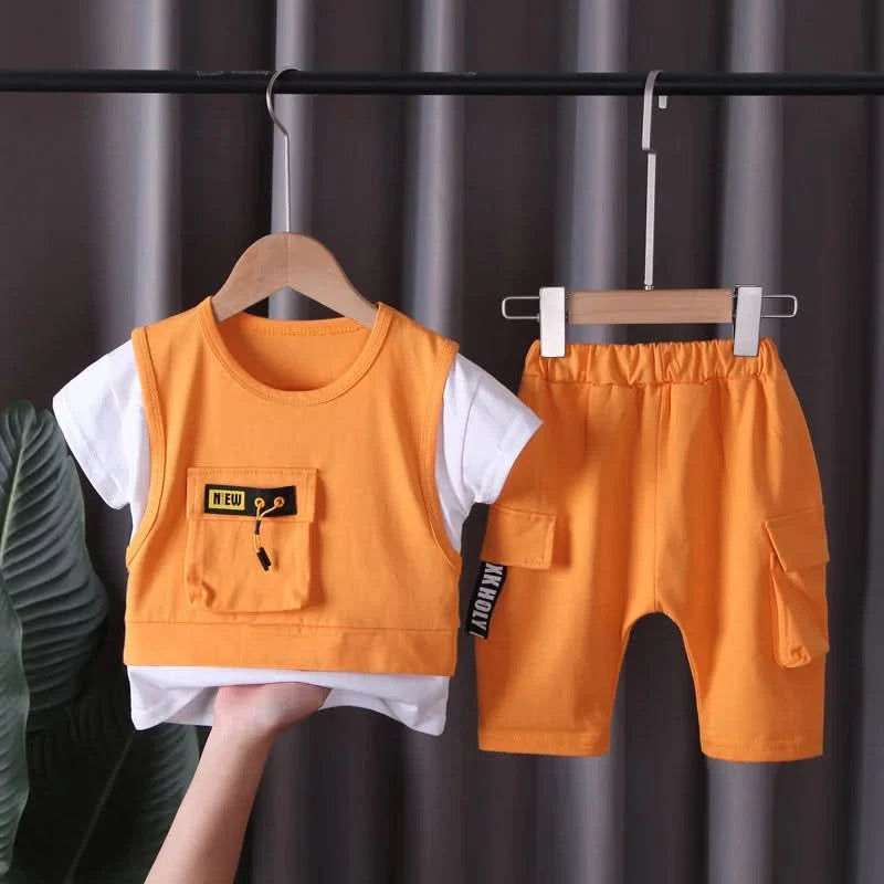 New Summer Baby Girl Clothes Infant Boys Clothing Children Casual T-Shirt Shorts 2Pcs/Set Toddler Sports Costume Kids Tracksuits - M & M Global