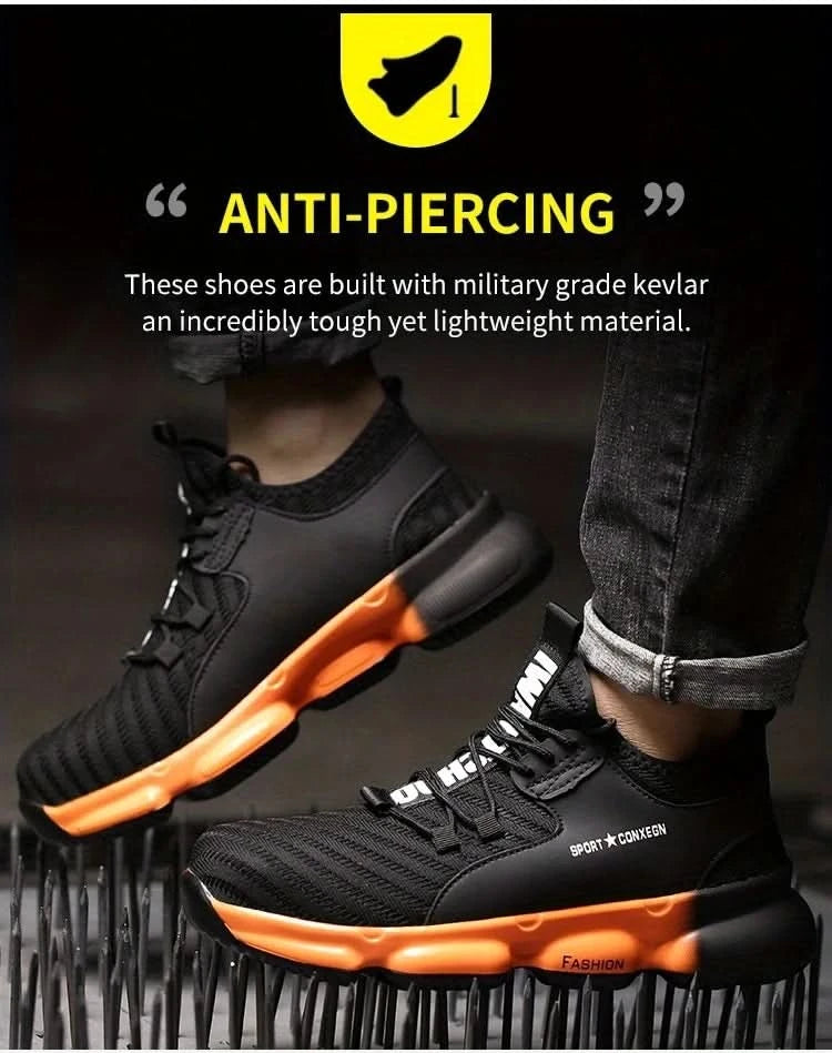 Anti-smash, anti-puncture, breathable, fashionable and comfortable safety shoes