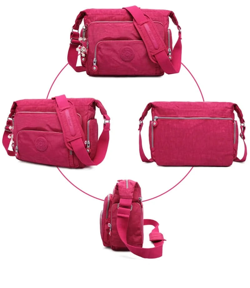 High Quality A4 Men Women Shoulder Messenger Bag Cross Body Large Capacity Purse Waterproof Lightweight Blue Purple Red M1304 - M & M Global
