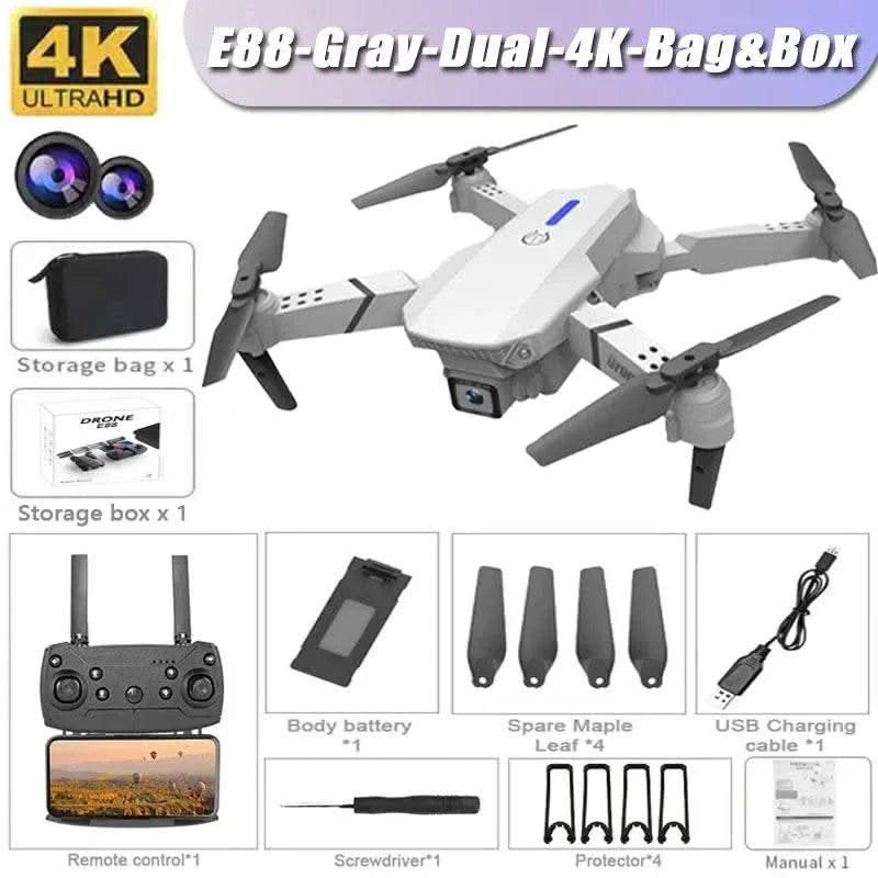 E99 Pro Drone Quadcopter Remote Control Handle Four Axis Aircraft HD 6K Photography UAV Altitude Fixation Helicopter Toys - M & M Global