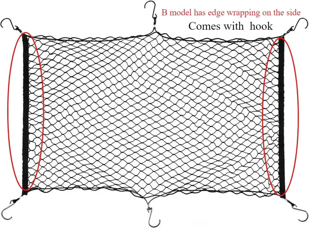 1pc Car Pet Isolation Net Dog Luggage Cat Storage Obstacle Network Safe Driving Fixed Hook Trunk Net Bag 120cm/70 Auto Organizer - M & M Global