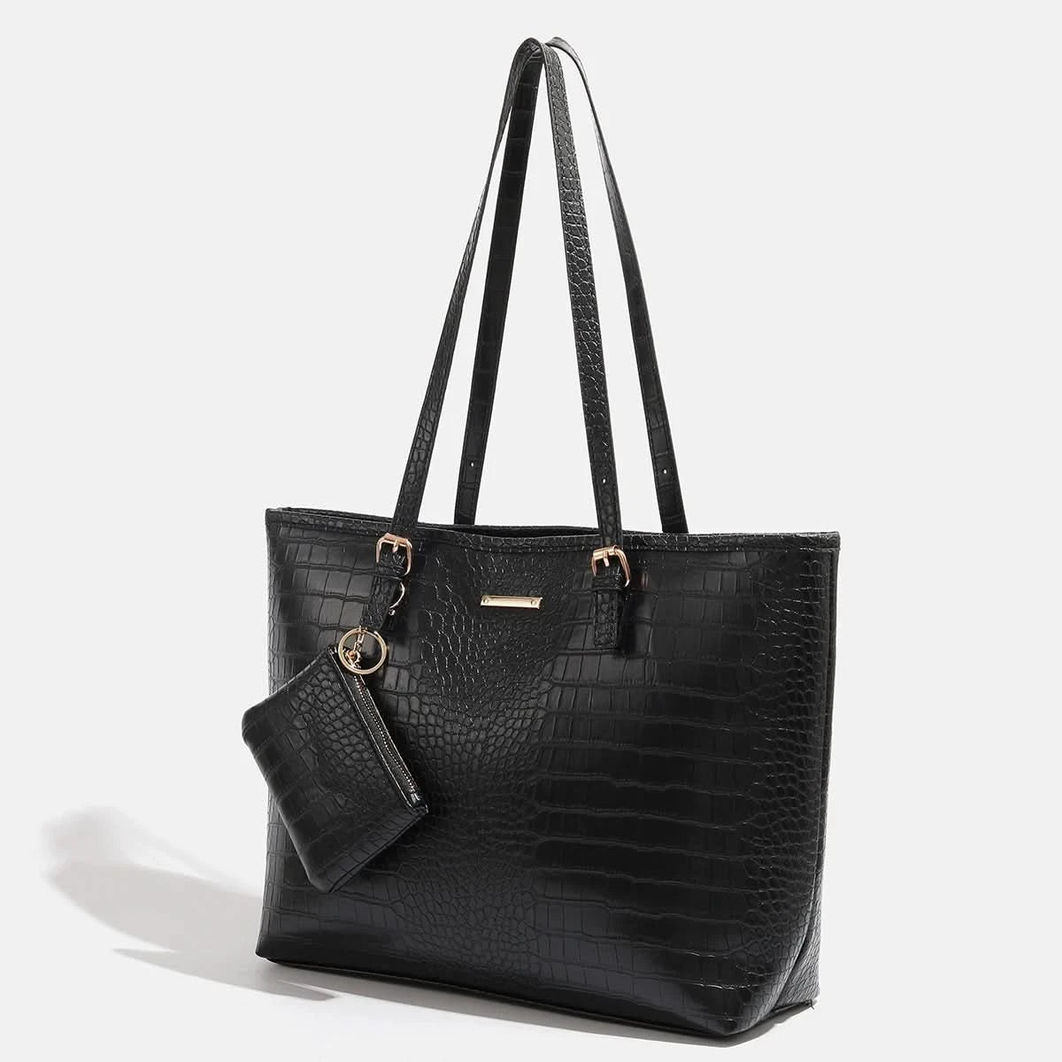 2024 Europe and the United States new two-piece women's handbag shoulder bag crocodile pattern simple fashion bag - M & M Global