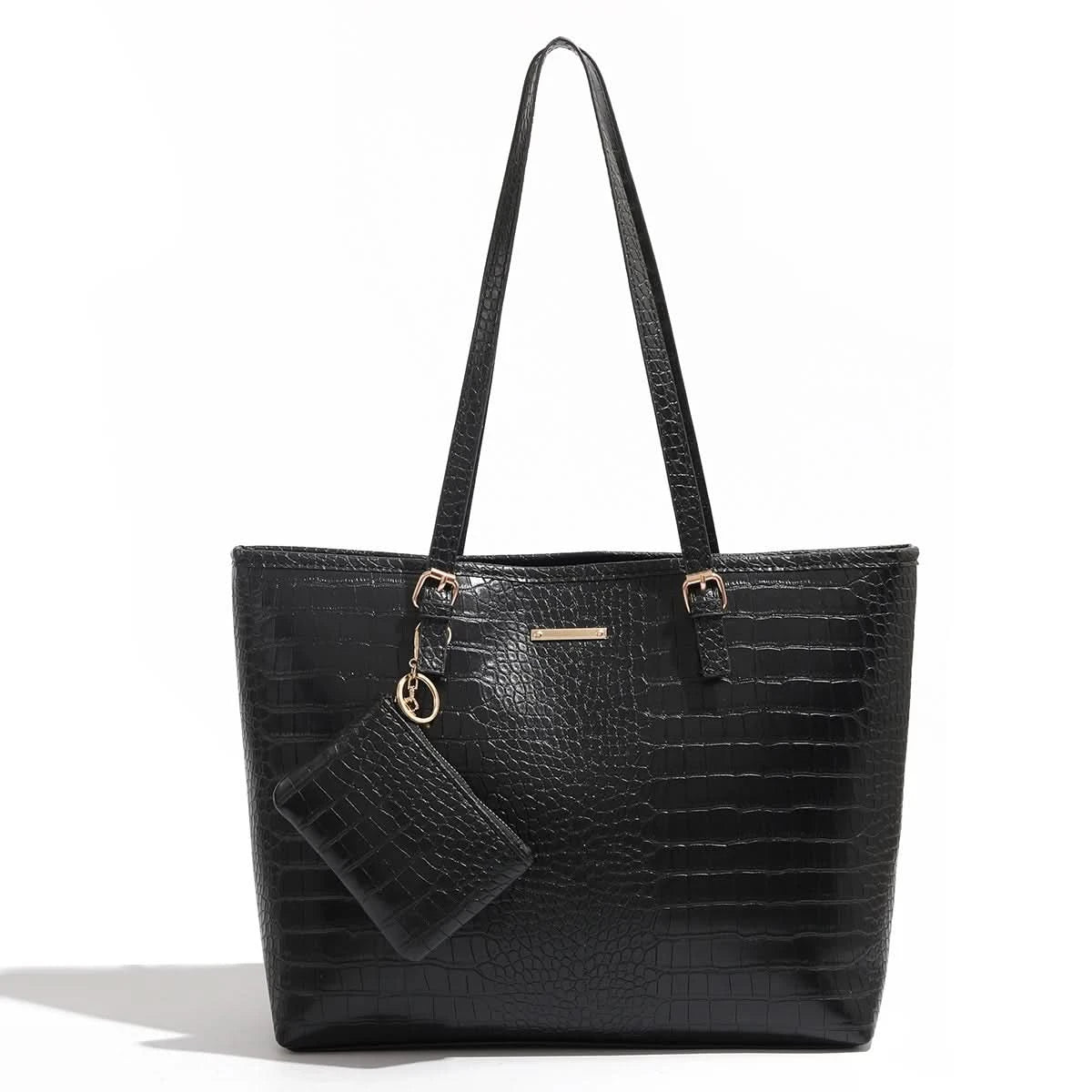 2024 Europe and the United States new two-piece women's handbag shoulder bag crocodile pattern simple fashion bag - M & M Global