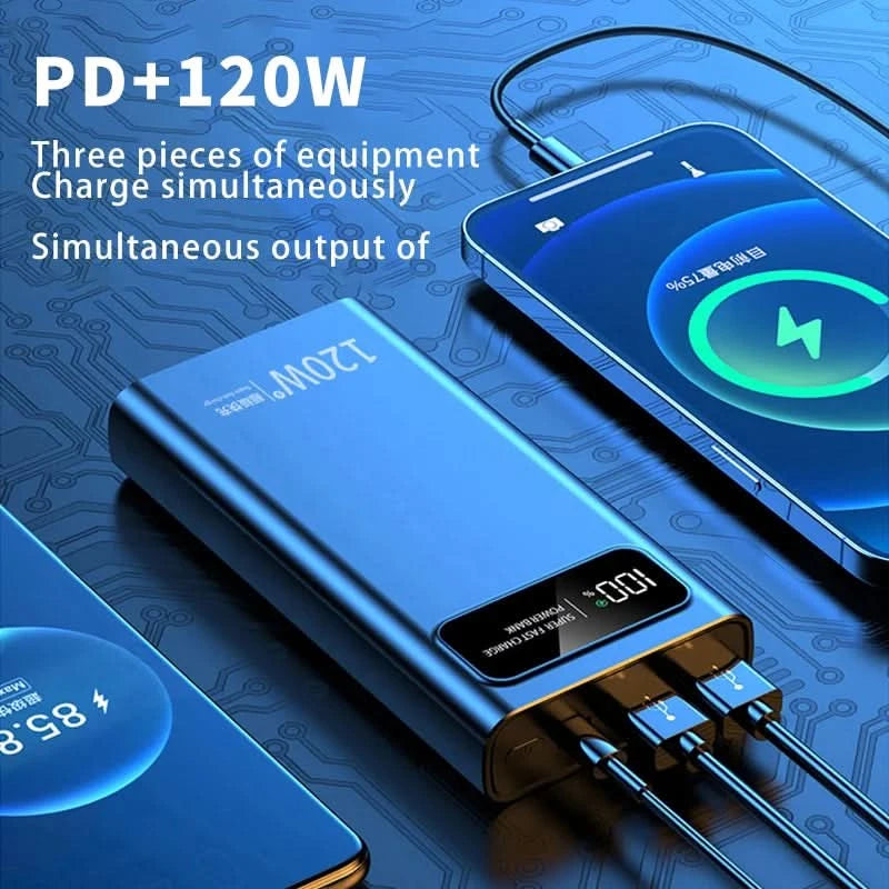 Xiaomi Fast Charging Power Bank 200000mAh Ultra Large Capacity Powerbank 120W Super Charge Portable External Battery LED Display - M & M Global
