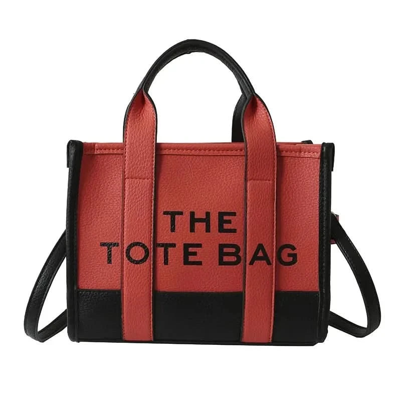 Hot Sale Of The Season New Women's PU Leather 3D Square Shoulder Bag Letter Tote Bag Color Block Fashionable Ladies Crossbody Ba - M & M Global