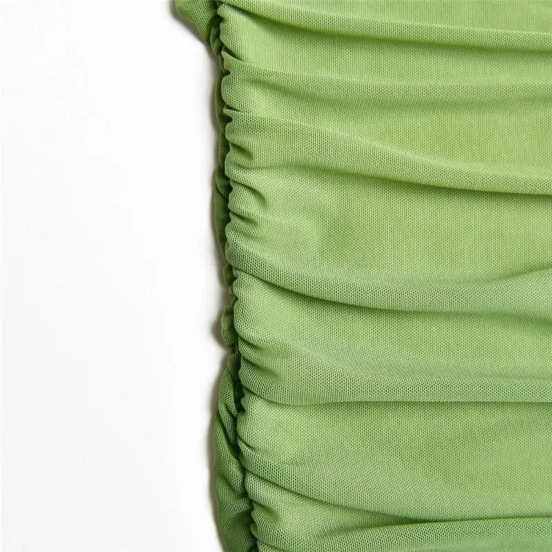 Mozision Hollow Out Backless Ruched Maxi Dress For Women Robe Elegant Spaghetti Strap Sleeveless Bodycon Party Long Dress - M & M Global