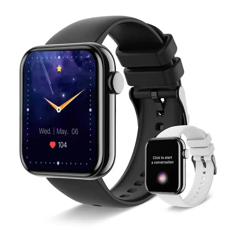 Smart Fitness Watch - Compatible with Android & iPhone, Wireless Calling, Text Reminders, Built-in Activity Tracker for Multiple