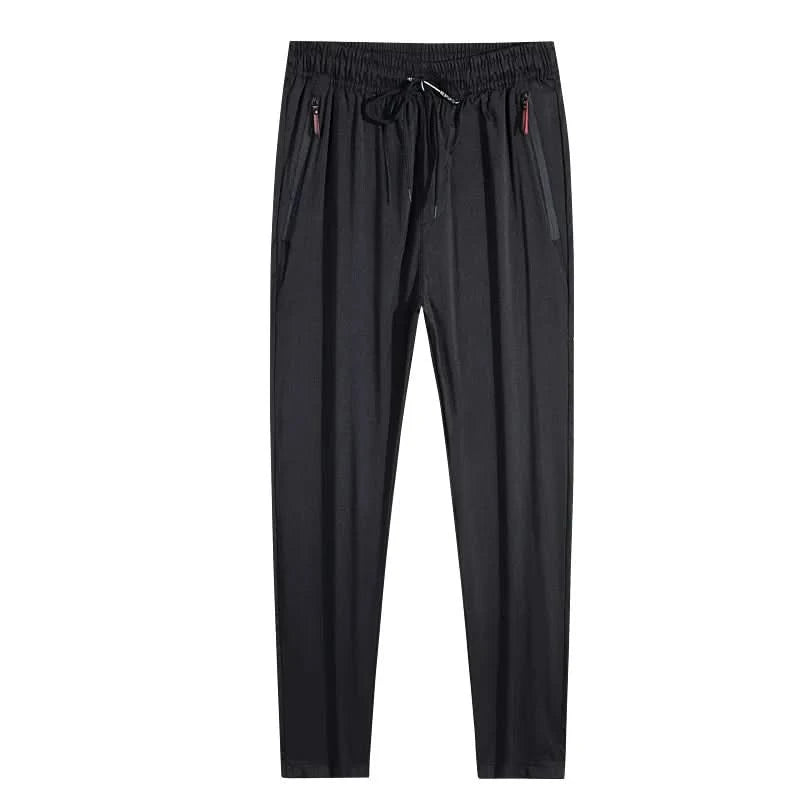 Men's Casual Pants Stretch Slim Fit Elastic Waist Jogger Korean Classic Blue Black Gray Male Brand Trousers Plus Size - M & M Global