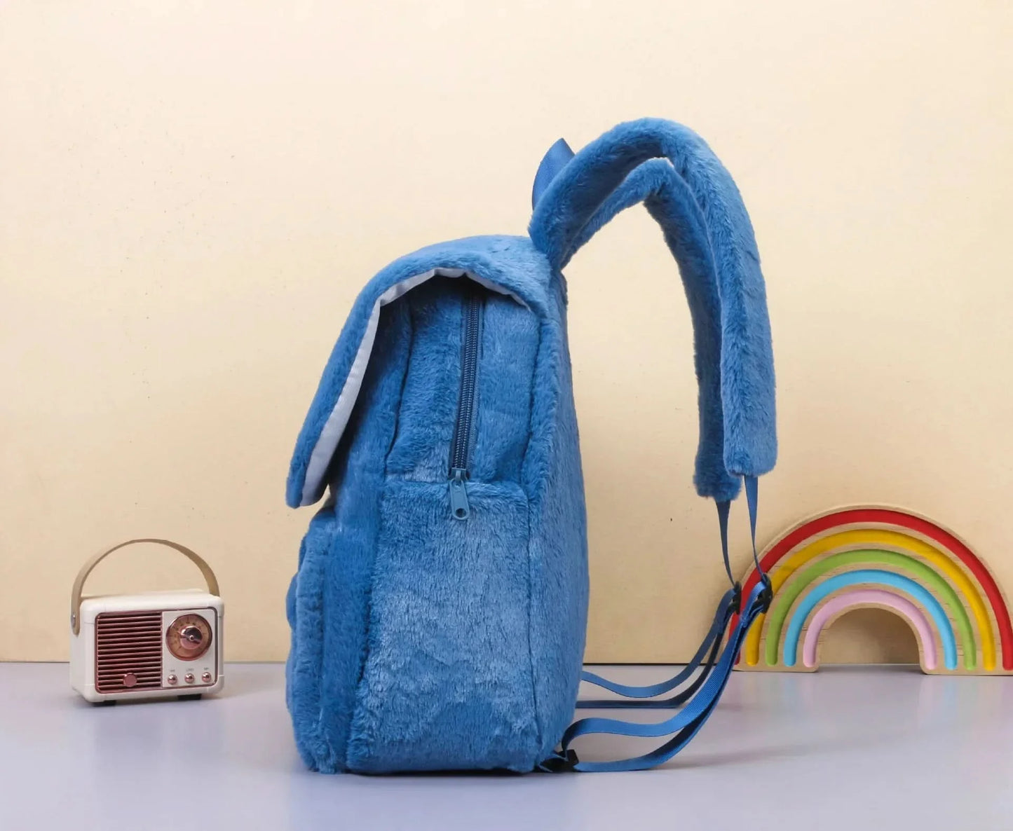 New Disney Plush Backpack Ins Japanese Blue Stitch Funny Cartoon Large-Capacity Student Backpack Kindergarten Bag Child Gift - M & M Global