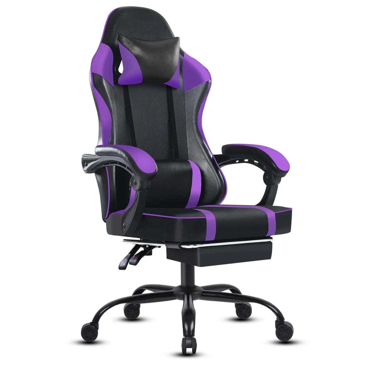 Gaming Chair, Computer Chair with Wheels, Adjustable Height Pu Leather Gamer Chair Office Desk Chair