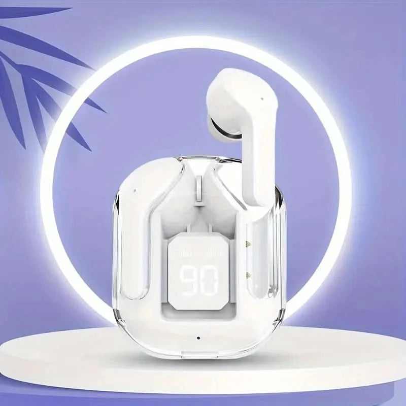 Original T2 Wireless Bluetooth Earphone Transparent HIFI Headphones LED Power Digital Display Stereo Sound Earphones for Xiaomi - M & M Global