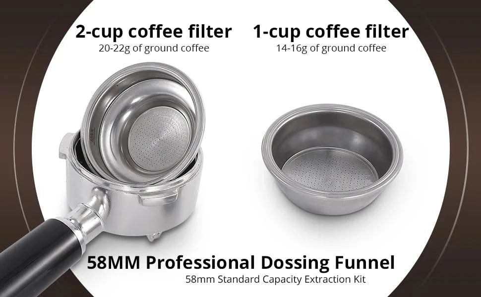 Professional Espresso Machine with Built-In Grinder and Milk Frother, 15 Bar Cappuccino and Latte Maker, Gift for Coffee Enthusi - M & M Global
