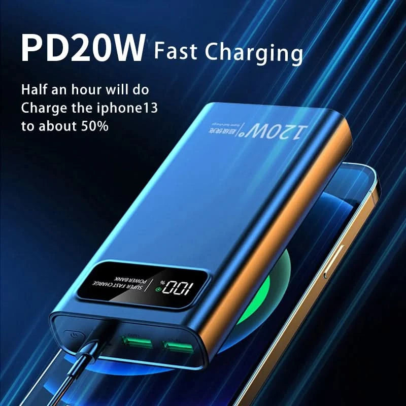 Xiaomi Fast Charging Power Bank 200000mAh Ultra Large Capacity Powerbank 120W Super Charge Portable External Battery LED Display - M & M Global