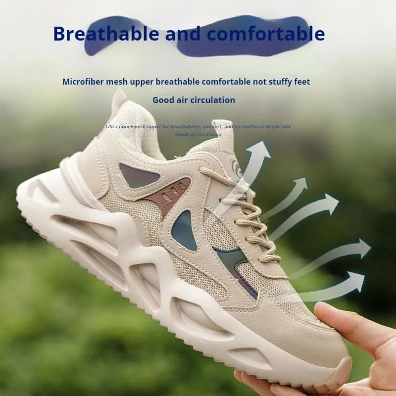 Lightweight Safety Shoes Men Work Shoes Steel Toe Work Boots Breathable Outdoor Sneakers Man Breathable Shoes Protective Boots