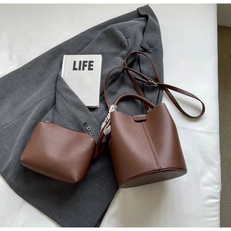 Senior Sense Retro Color Small Bag Women's New Crossbody Bag Super Fire Bucket Bag - M & M Global