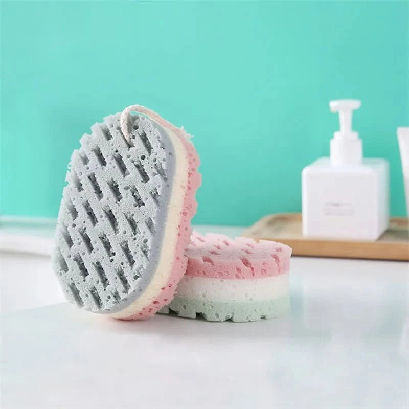 Soft Sponge Body Scrubber Bath Exfoliating Scrub Sponge Shower Brush Body Skin Cleaner Dead Skin Remover - M & M Global