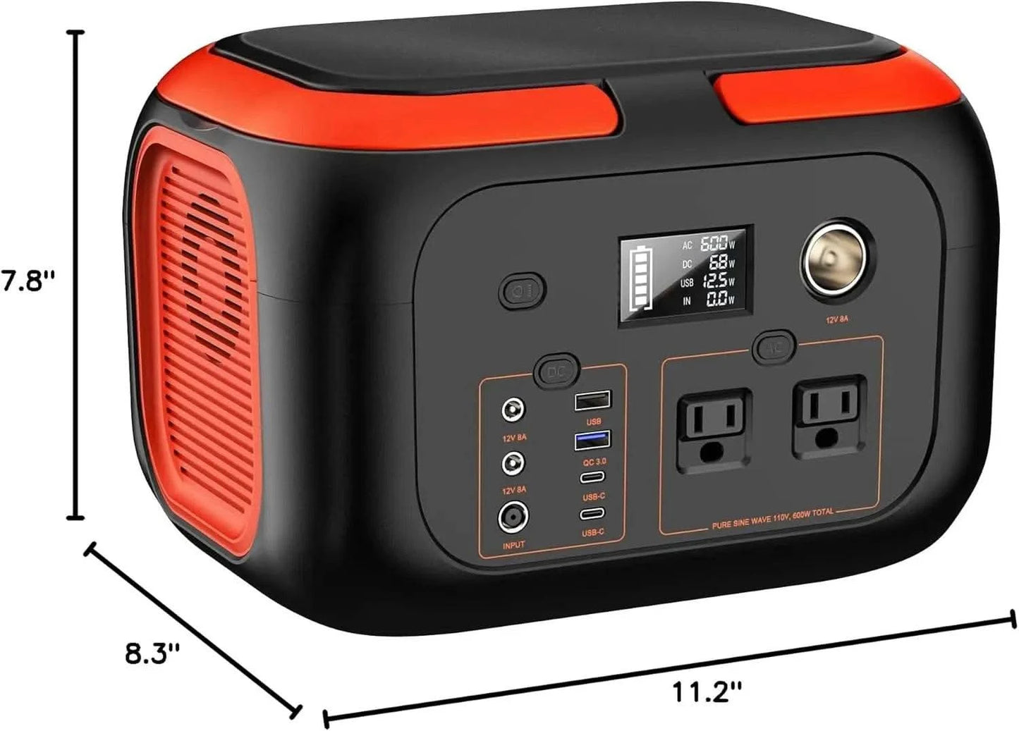 600W/300W/200W Portable Power Station,110V AC Outlets Solar Generator Storage Energy Power Bank For Camping Travel RV Trip Home - M & M Global