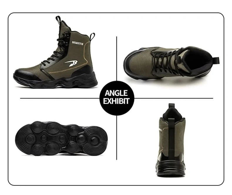 Fashionable breathable anti-smash and anti-puncture safety shoes