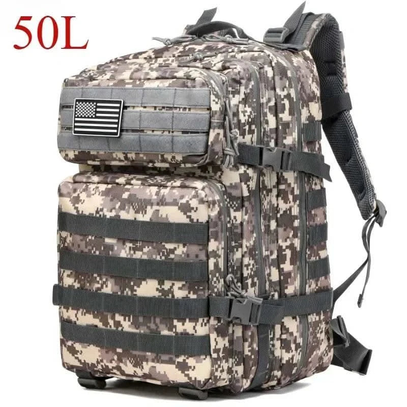 25L/50L Tactical Backpack Molle Bag Outdoor Bags Backpack for Hiking Camping Trekking Hunting Fishing GYM Bags Backpacks - M & M Global