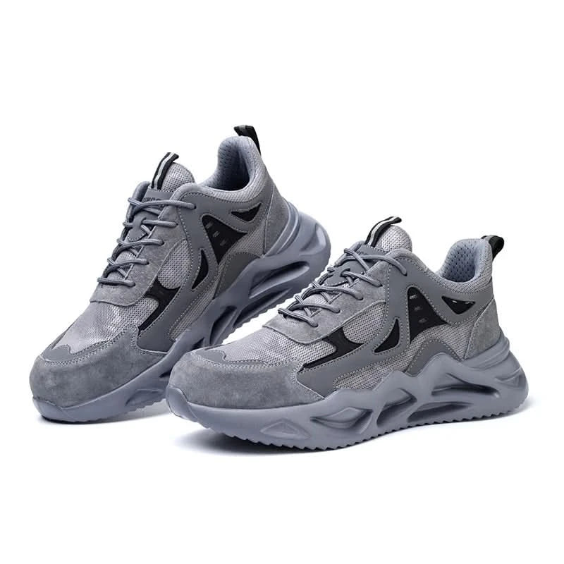 Men's Comfortable Soft-Soled Smash and Puncture Resistant Work Shoes