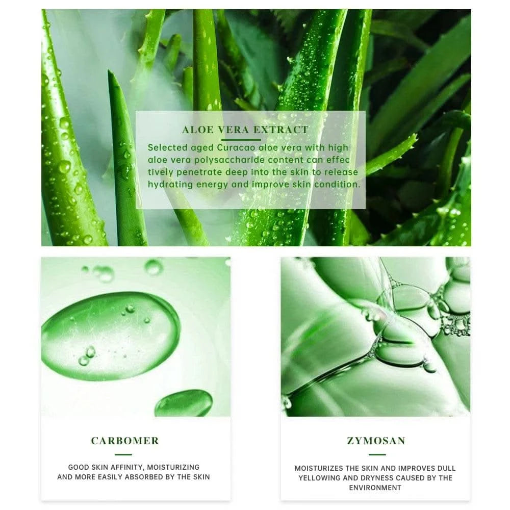 99% Aloe Vera Moisturizing Gel Refreshing Non Sticky Facial Facial Cream Wash Free Deep Nourishing Maintain Skin Face Care Skin - M & M Global
