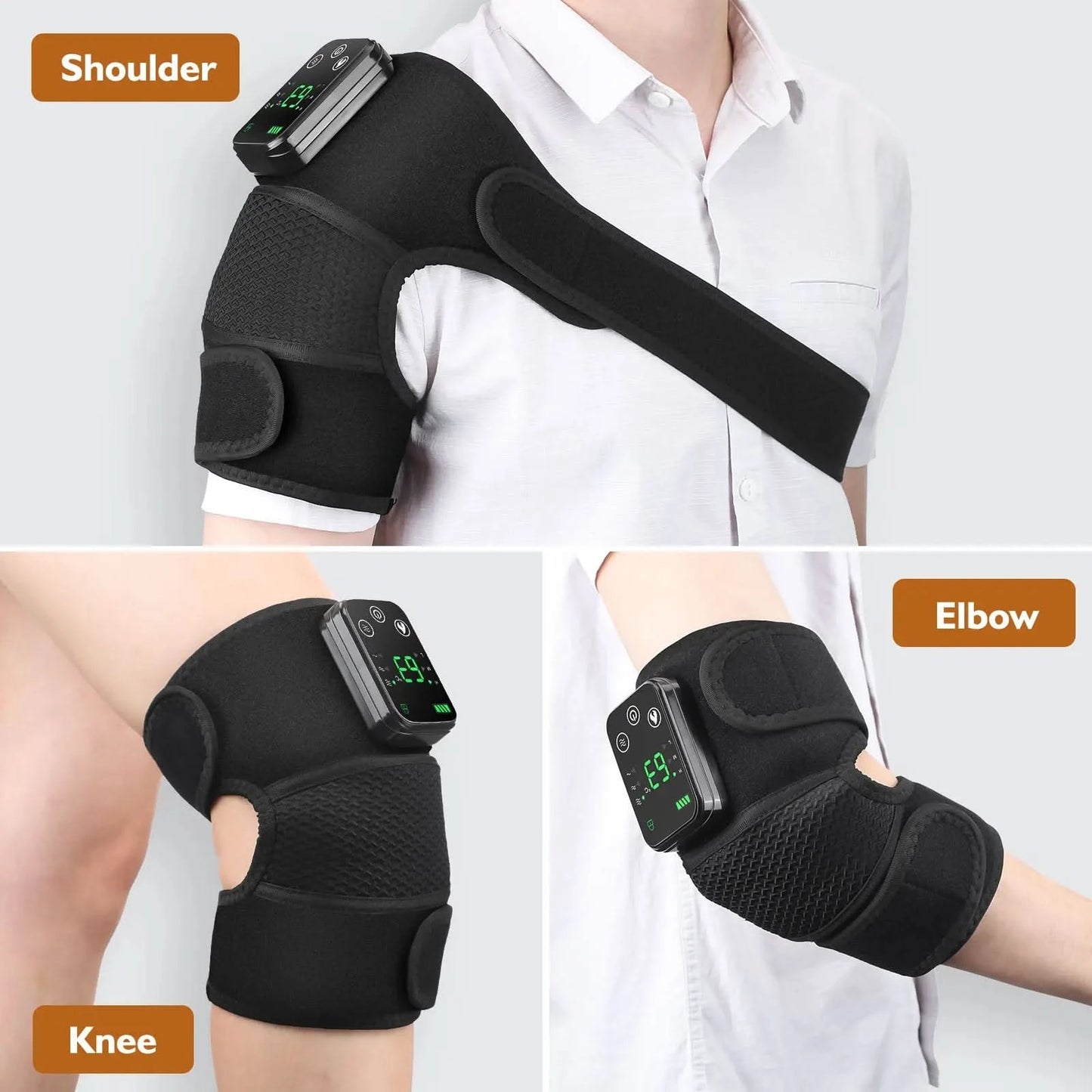 Knee Heating Massager Joint Physiotherapy Quick Effect Electric Pain Relief Hot Compress Vibration Massage Rechargeable Gift - M & M Global