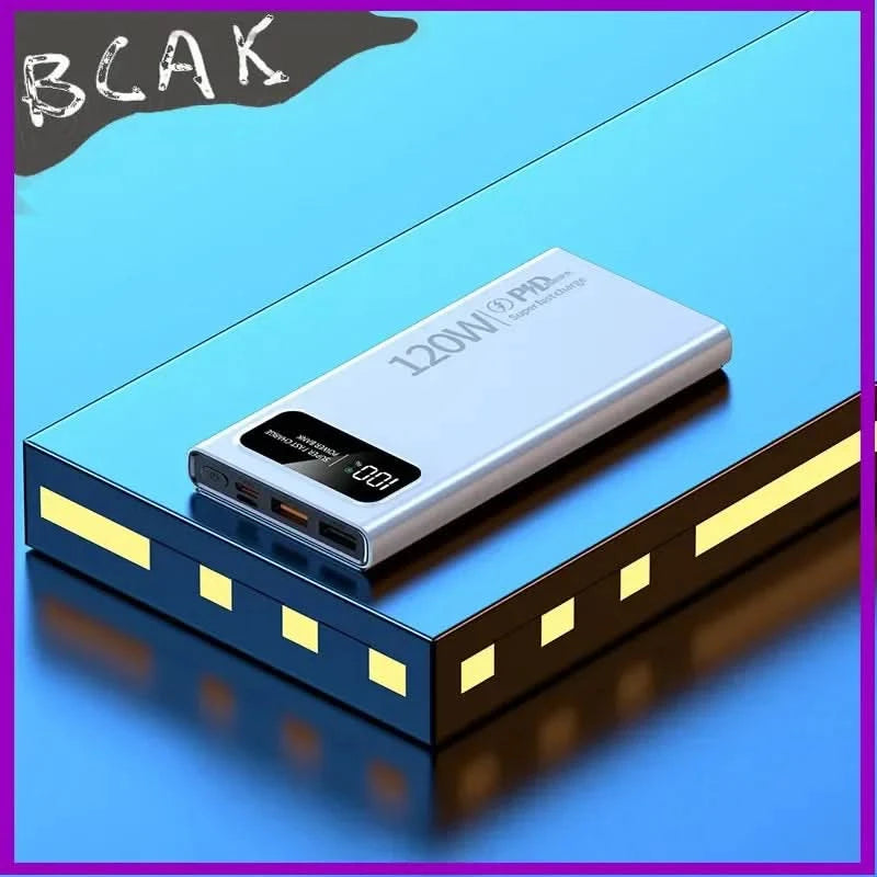 Quality BCAK New 120W Power Bank 20000mAh Super Fast Charging Large Capacity Mobile Power Supply - M & M Global