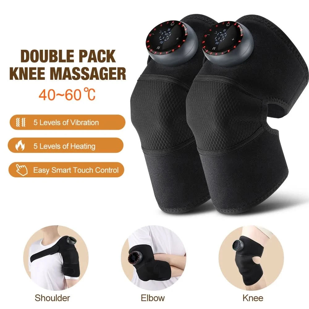 Heating Massage Knee Pad Shoulder Elbow Smart Vibration Hot Compress Protemote Blood Circulation Muscle Relax Joint Massager - M & M Global
