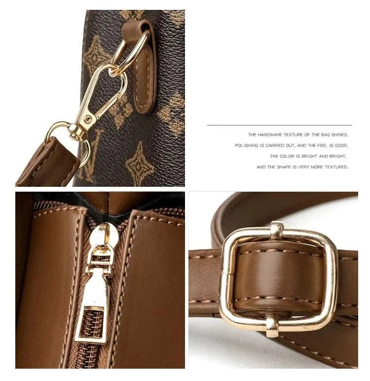 Bags for Women, Printed Fashionable Hand-Held Locks, Commuting Small Square Bag, Fashionable and Versatile Shoulder Crossbody Ba - M & M Global