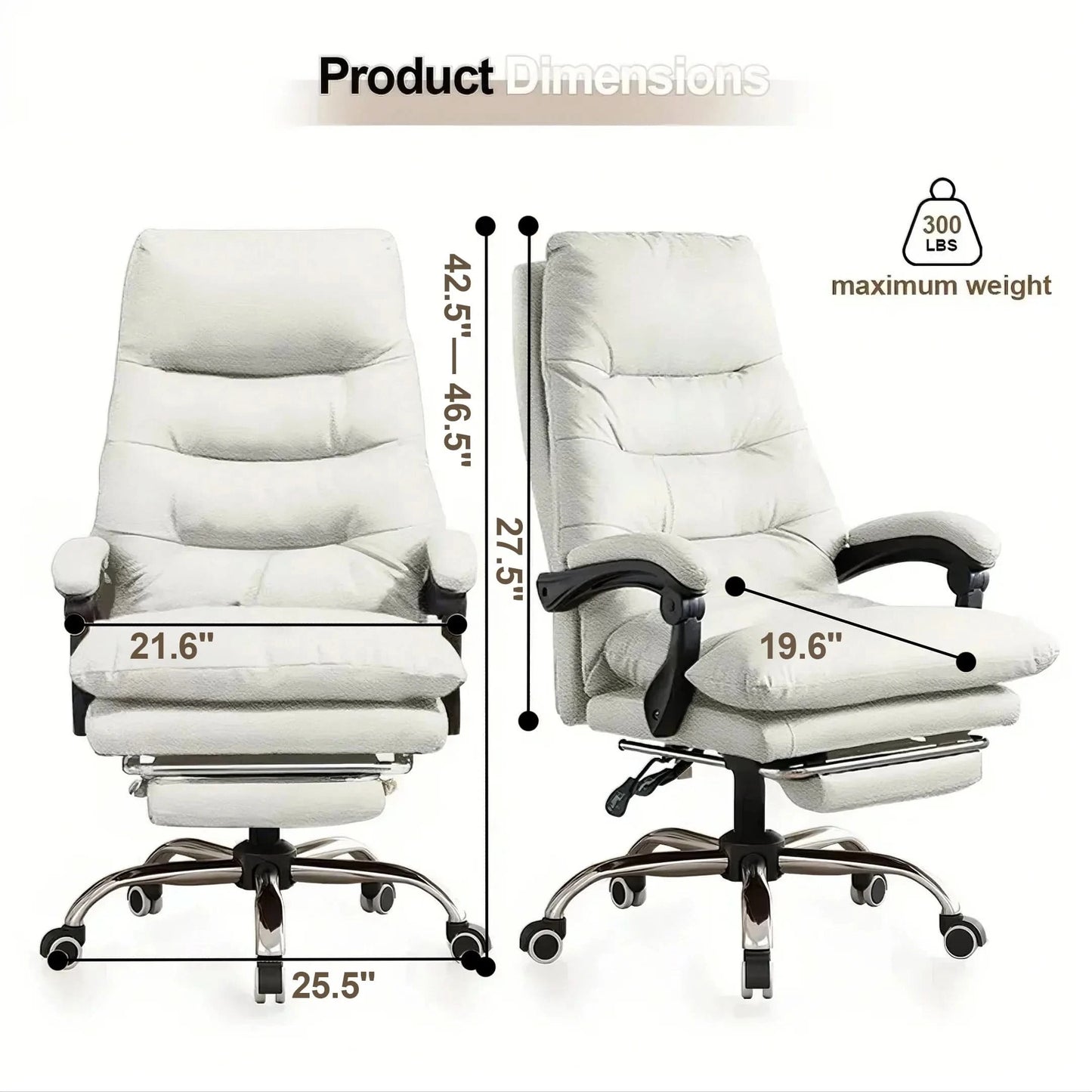 Comfortable Office Chair High Back Executive Desk Chair Leather Computer Gaming Chair Swivel Office Chairs with Footrest