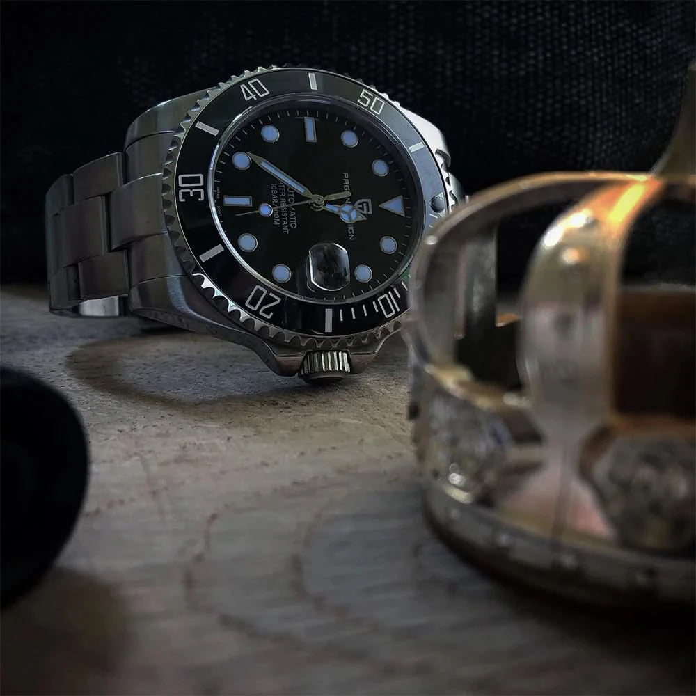 PAGANI DESIGN Luxury Sapphire Glass Men Automatic Watch 100m Waterproof Stainless Steel men mechanical wristwatches montre homme - M & M Global