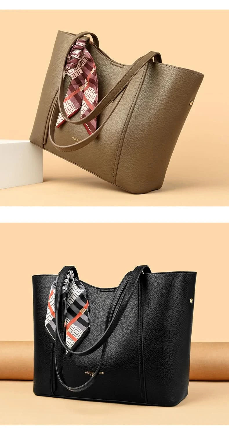 Genuine Brand Women Tote Bag High Quality Soft Leather Large Ladies Shoulder Crossbody Bag Luxury Female Shopping Handbag A Main - M & M Global