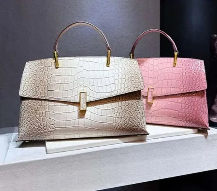 Crocodile Pattern Leather Women's Handbags Luxury Fashion Lady Shell Shoulder Crossbody Bag Top Handle Messenger Bags - M & M Global