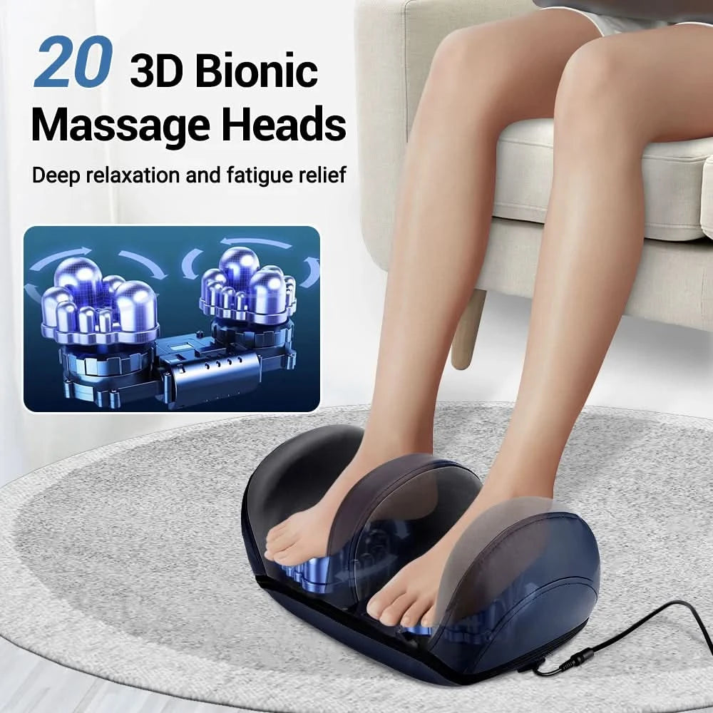 Electric Shiatsu Foot Massager Kneading Roller Deep Muscle Relaxation Full Body Massage Arm Calf Pain Relieve Health Care - M & M Global