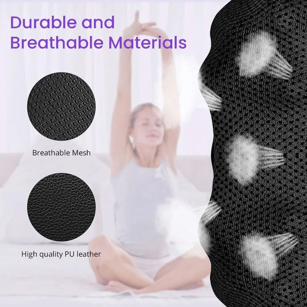 Neck and Shoulder Massager With Heat Electric Back Massagers Kneading Massage Pillow Full Body Muscle Home Car Use - M & M Global