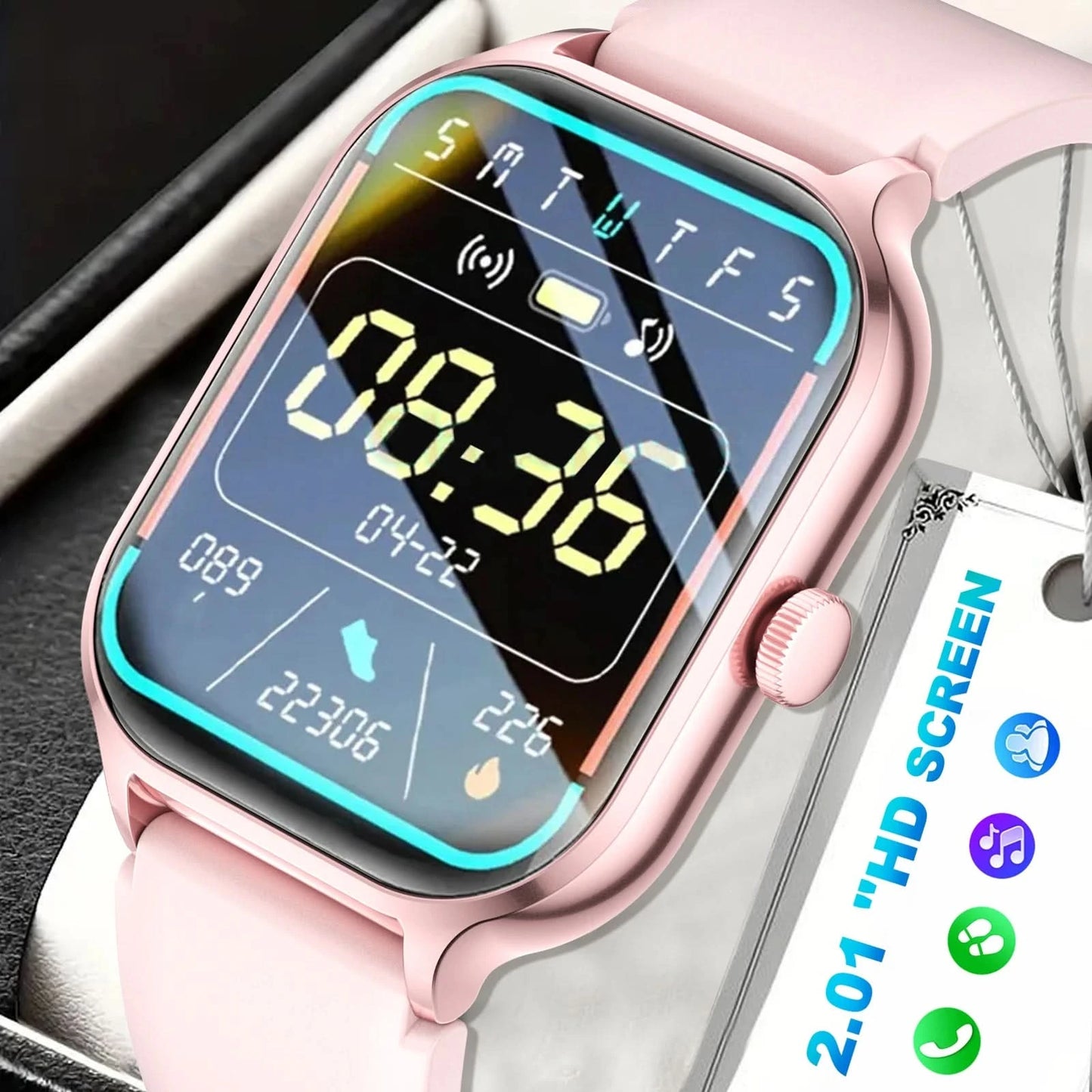 Smart watch, wireless calling /dial, multi -Sport mode, calling reminder and rejection, SMS reminder, for iPhone/Andriod
