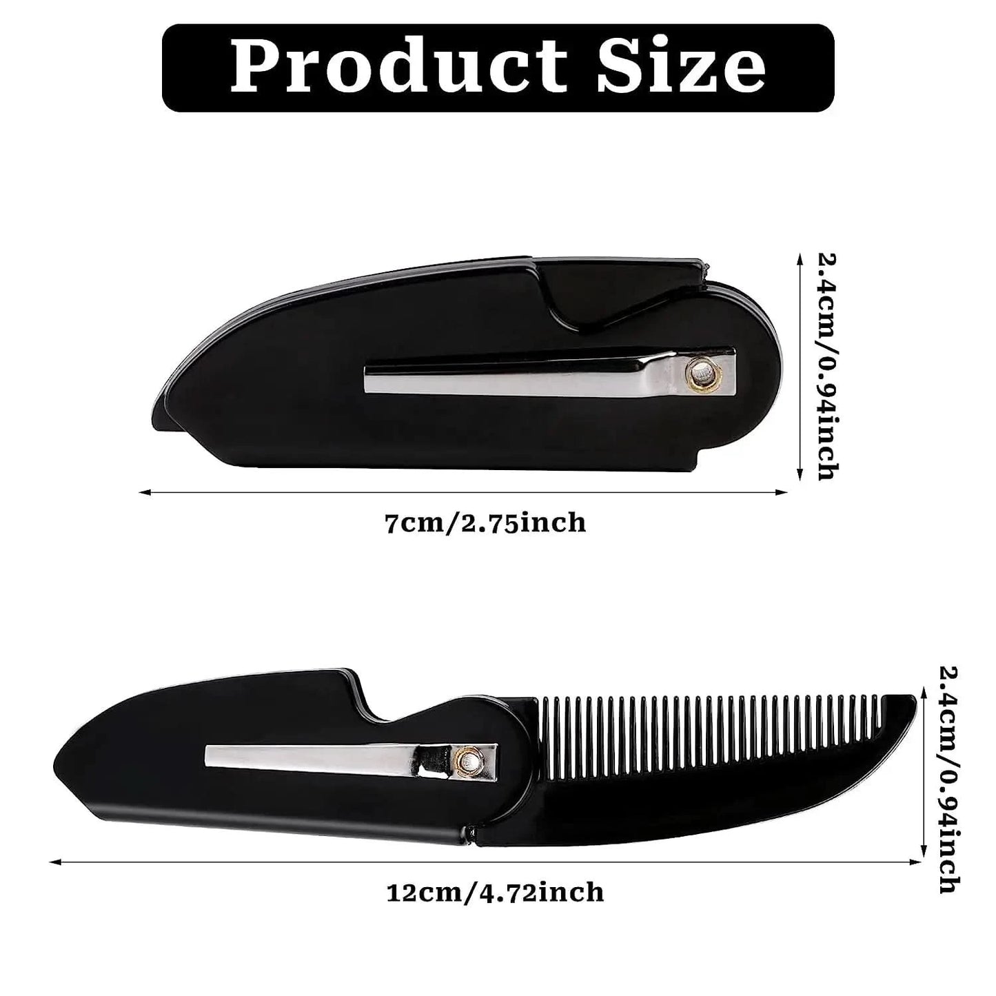 Men Shaving Bamboo Brush Comb Set Boar Bristle Portable Barber Beard Brush Comb Scissors for Facial Cleaning Styling Tool - M & M Global