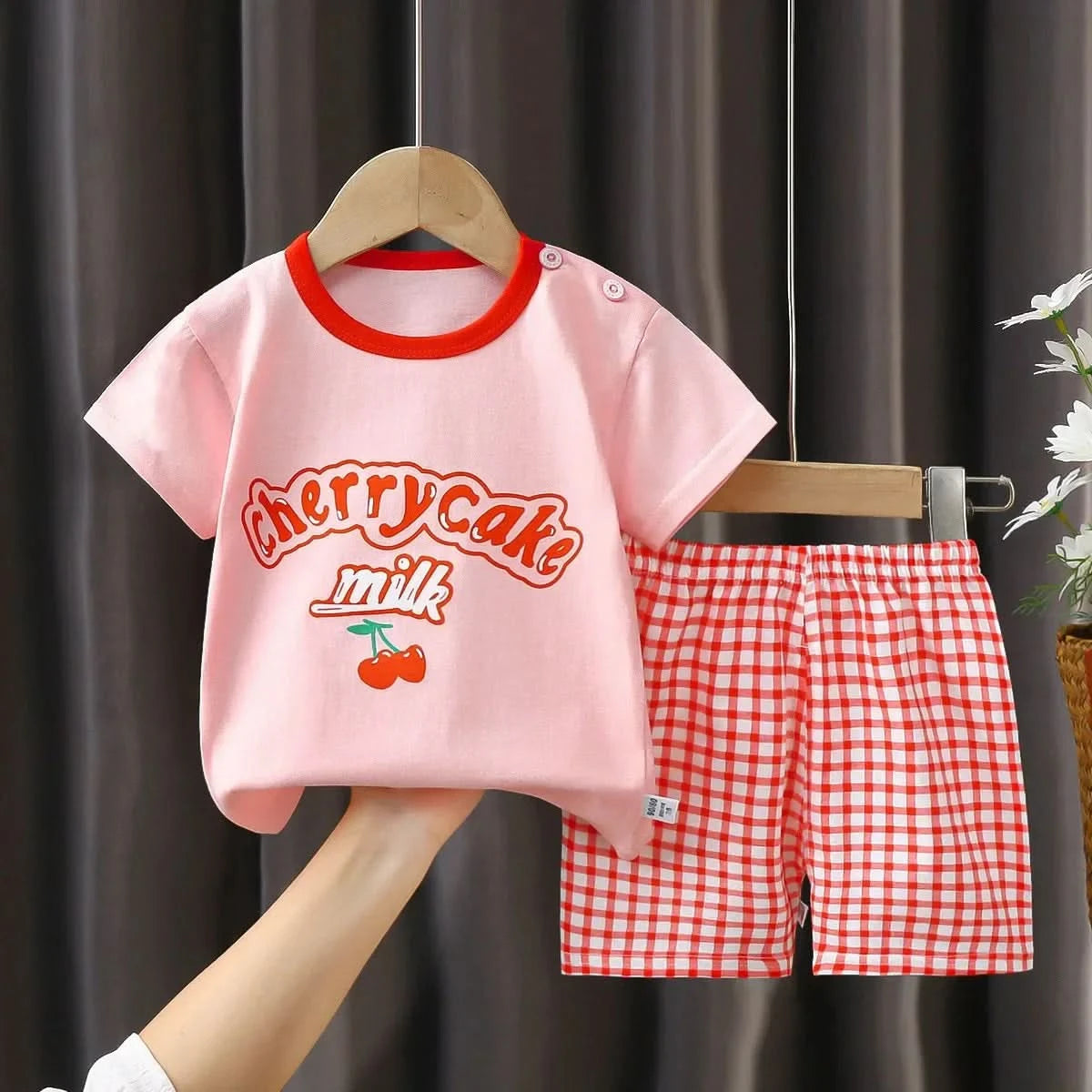 2PCS Children's Sets mother Kids Clothes Boys Girl T-shirt Shorts Summer Cotton Short sleeve Baby Children Clothing Toddler Suit - M & M Global