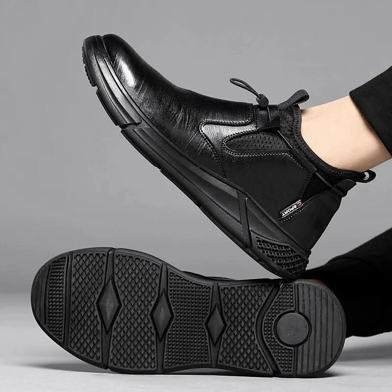 Steel Toe Waterproof Work Boots Puncture-Resistant Work Boots Indestructible Shoes Outdoor Slip-Proof for Oil Rig & Mining Black