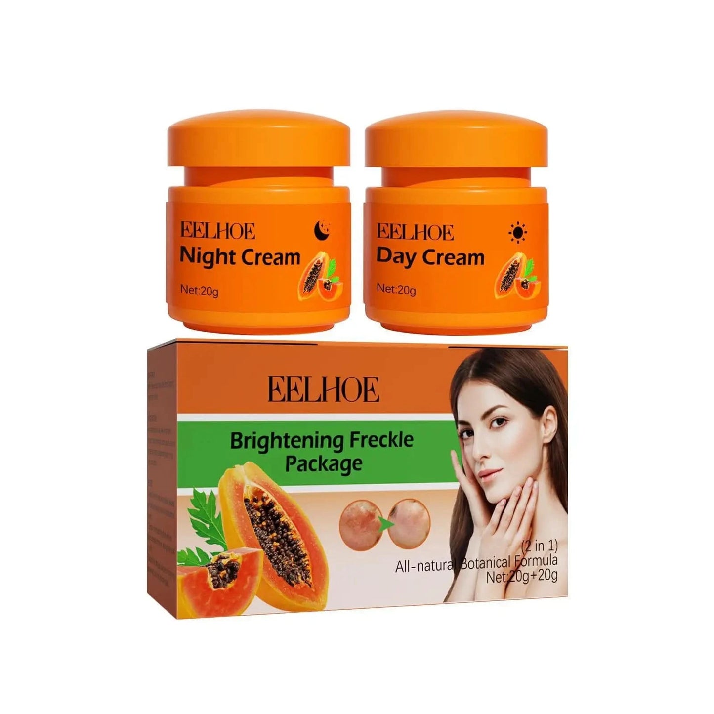 Papaya Day Night Cream Remove Dark Spots Melanin Black Dots Melasma Remover Anti Pigmentation Brighten Whitening Freckle Cream - M & M Global