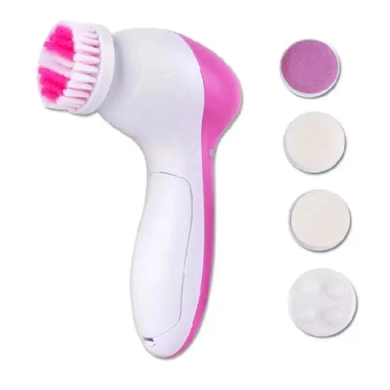 Electric Facial Cleaner 5 IN 1 Face Cleansing Brush Wash Machine Spa Skin Care Massager Blackhead Cleaning Facial Cleanser Tools - M & M Global