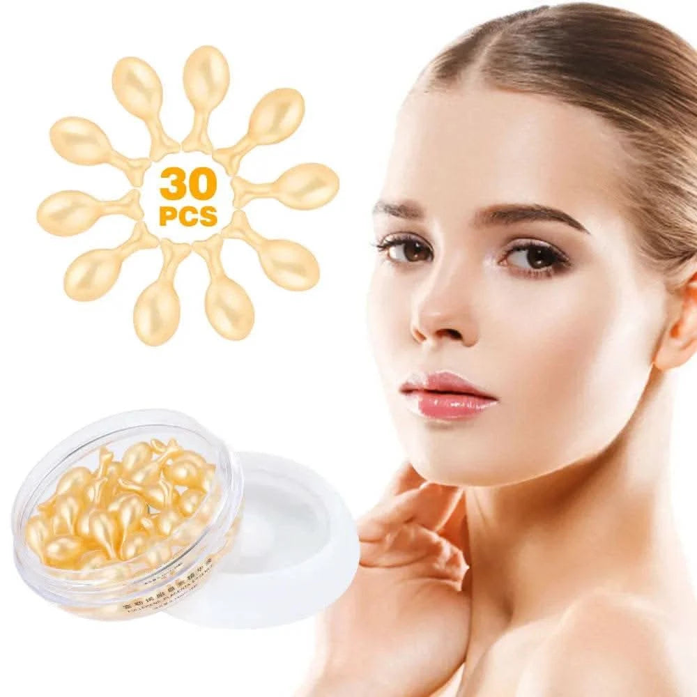 30/150Pcs Hyaluronic Acid Capsules Serum Hydrating Repair Moisturizing Essence Liquid Facial Deeply Nourishes Firming Skin Care - M & M Global