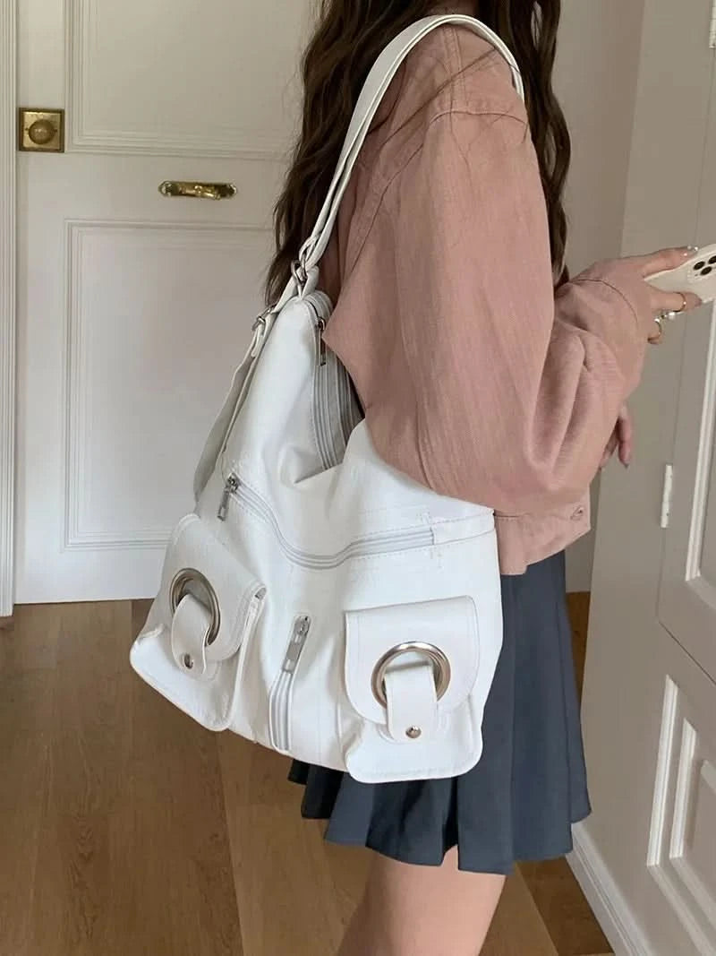 Vintage Women's Bag Leather Multifunctional Shoulder Bag Fashion Ladies Backpack Waterproof Wearable Square Backpacks - M & M Global