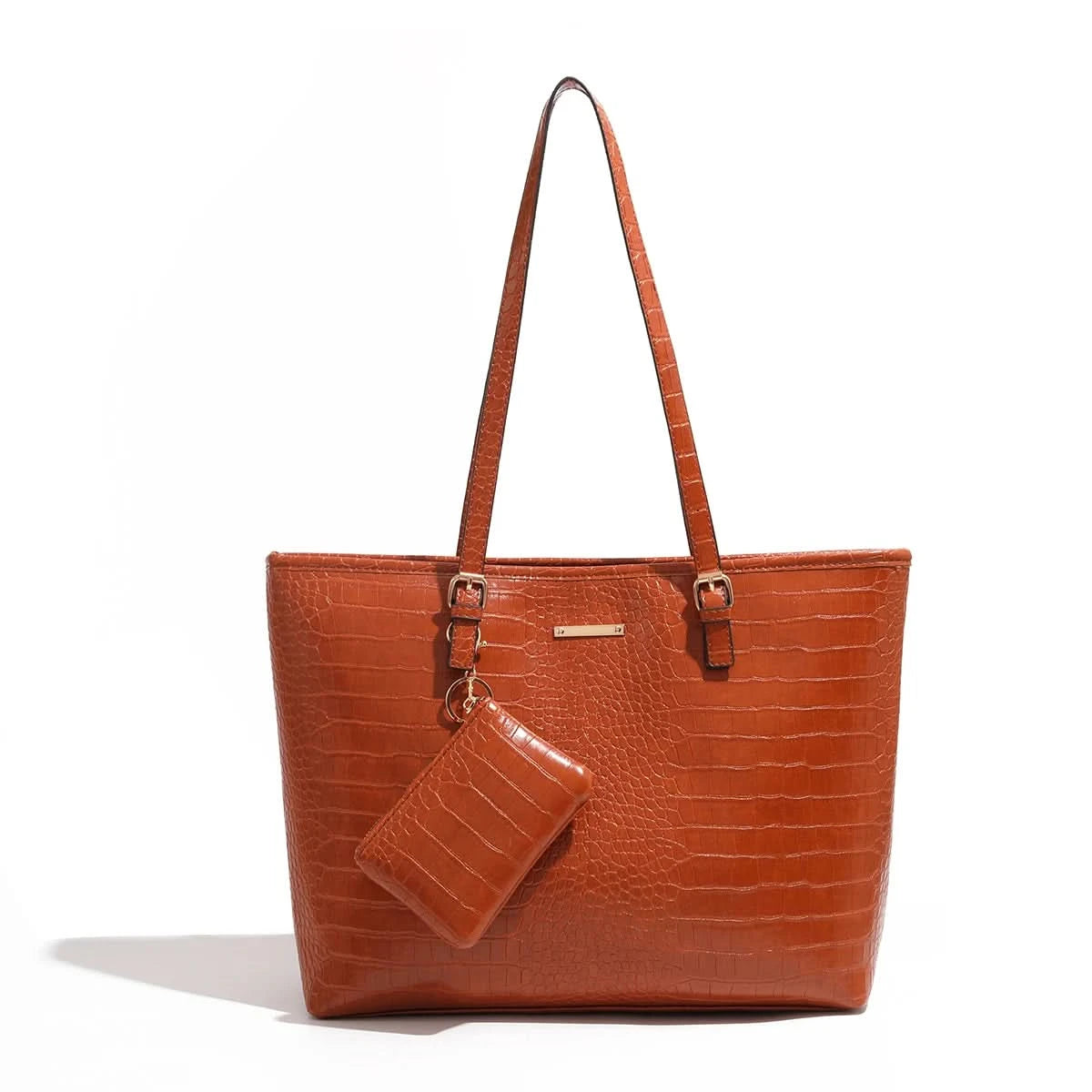 2024 Europe and the United States new two-piece women's handbag shoulder bag crocodile pattern simple fashion bag - M & M Global