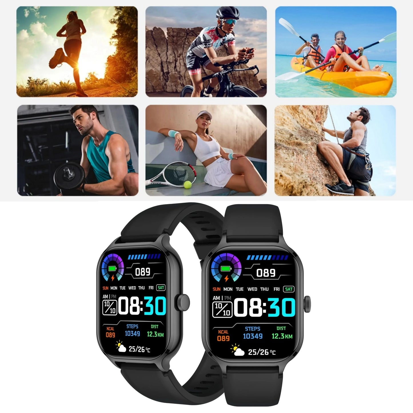 Smart watch, wireless calling /dial, multi -Sport mode, calling reminder and rejection, SMS reminder, for iPhone/Andriod