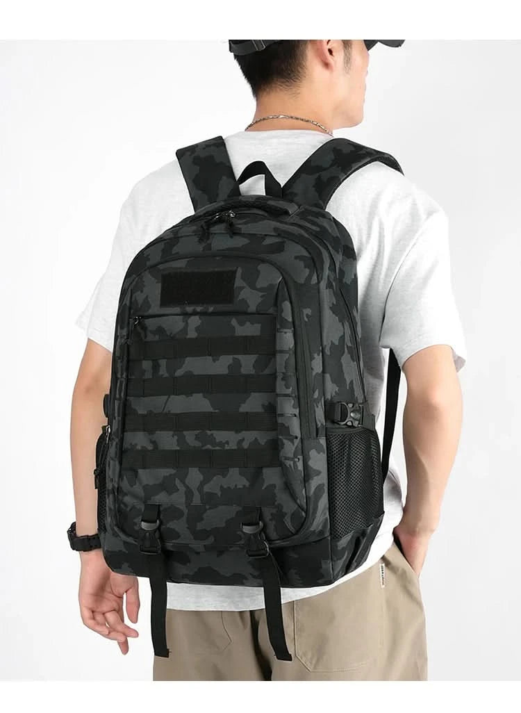 New cross-border outdoor tactical bag, large-capacity backpack, multi-functional leisure travel mountaineering bag, camouflage d - M & M Global